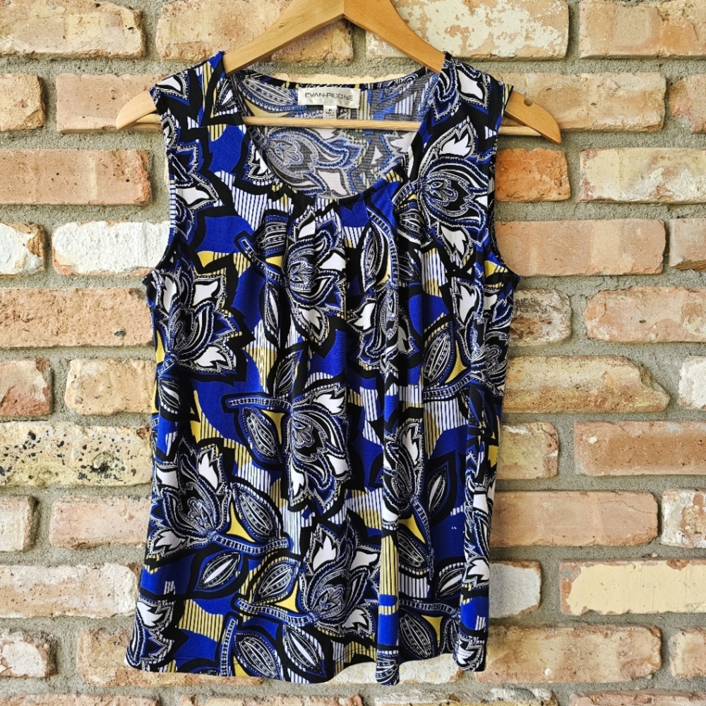 Vibrant Evan Picone Sleeveless Shell